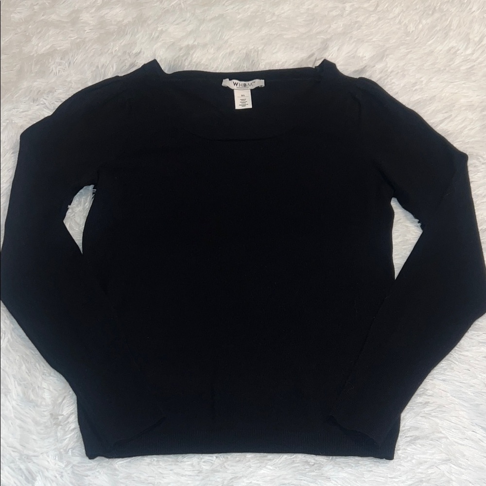 White House Black Market Classic Black Sweater